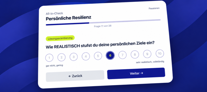 Persönliche Resilienz Checkscreen